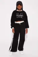 Mini Casual Sunday Sherpa Pant Set