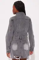 Mini Adriana Denim Mini Dress(Grey,4)
