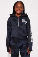 Mini Brooklyn Mineral Wash Fleece Jumpsuit(Black,4/5)