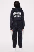 Mini Brooklyn Mineral Wash Fleece Jumpsuit(Black,4/5)