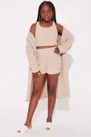 Mini Destiny Cozy Soft Robe Set(Taupe,4/5)