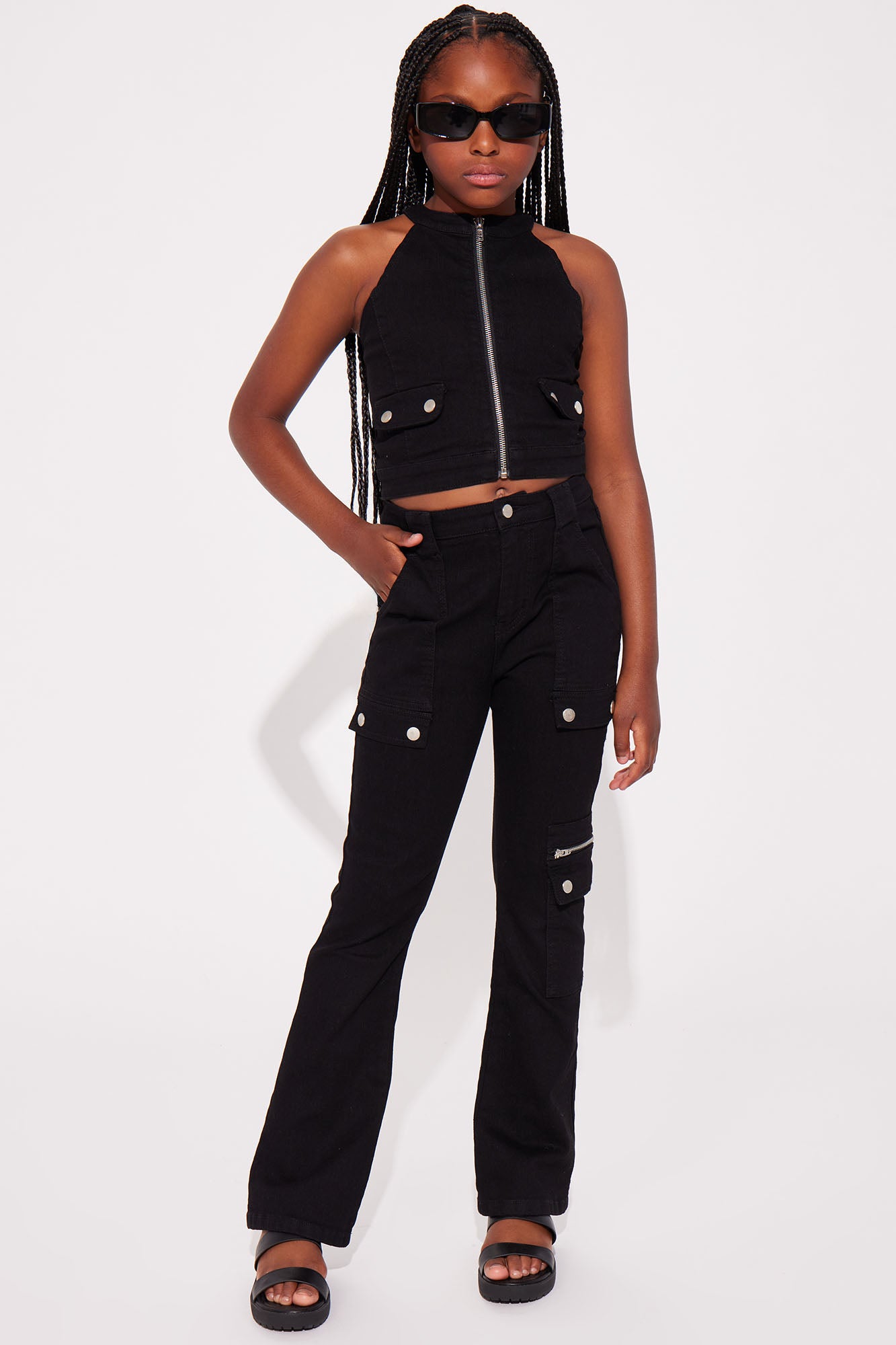 Mini She's Edgy Pant Set