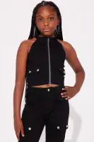 Mini She's Edgy Pant Set(Black,4/5)
