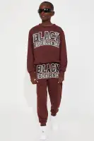 Mini Black Excellence Crew Pant Set