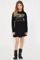 Mini Record Player Hoodie Dress