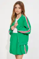 Mini Sporty Bubble Hem Skirt Set(Kelly Green,4/5)