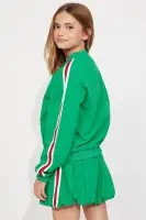 Mini Sporty Bubble Hem Skirt Set(Kelly Green,4/5)