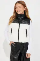 Mini Without A Bother Faux Leather Pant Set(Black/combo,4/5)
