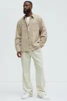 James Tweed Button Up Shirt(Tan/Multi,S)