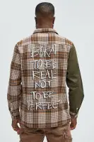 Born To Be Real Flannel(Multi Color,S)