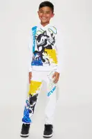 Mini Sonic The Hedgehog Let's Roll Jogger Set(White,4/5)
