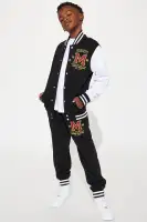 Mini College Varsity Matching Fleece Jogger Set