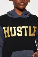 Mini Hustle Colorblock Fleece Pant Set(Black,XS)