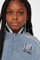 Mini Curious Varsity Jacket Set(Grey/combo,4)