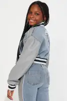 Mini Curious Varsity Jacket Set(Grey/combo,4)