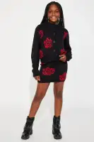 Mini Maya Rose Sweater Mini Skirt Set
