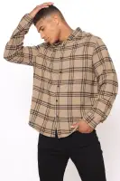 Three Line Long Sleeve Flannel Shirt