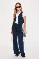 Mini Sasha Denim Mix Pant Set(Medium Wash,7)