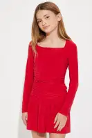Mini Sweet Treat Ruffle Skirt Set(Red,4/5)