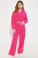 Mini Jolene Teddy Fleece Wide Leg Set