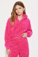 Mini Jolene Teddy Fleece Wide Leg Set(Fuchsia,4)