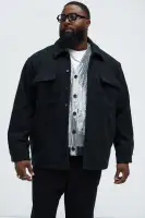 Ballou Pocket Button Up Shirt(Black,S)