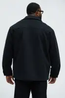 Ballou Pocket Button Up Shirt(Black,S)