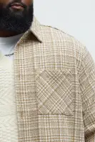 James Tweed Button Up Shirt(Tan/Multi,S)
