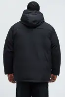 Better Days Padded Hooded Long Coat(Black,S)