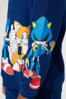 Mini Sonic Embroidered Fleece Jogger Set(Navy,4/5)