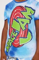 Mini Space Jam Spray Tee Short Set(Blue,4/5)