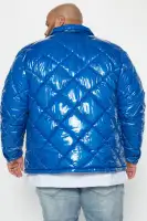 Your Diamond Quilted Puffer Jacket(Blue,S)