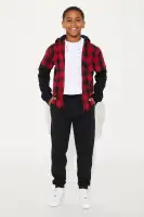 Mini Hooded Long Sleeve Flannel Set