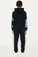 Mini Bart Simpson Graffiti Fleece Set(Black,4/5)