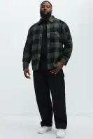 Park Flannel Shirt(Green/combo,S)