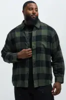 Park Flannel Shirt(Green/combo,S)