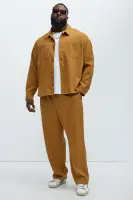 Ronan Weekender Button Up Shirt(Camel,S)