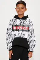 Mini Stay Brave Fleece Jogger Set(Black/White,4)