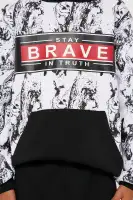 Mini Stay Brave Fleece Jogger Set(Black/White,4)