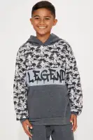 Mini Legend In The Making Fleece Jogger Set(Black/Grey,4)