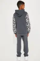 Mini Legend In The Making Fleece Jogger Set(Black/Grey,4)