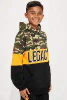 Mini Building My Legacy Fleece Jogger Set(Black/Orange,4)