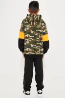Mini Building My Legacy Fleece Jogger Set(Black/Orange,4)