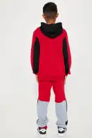 Mini Savage World Fleece Jogger Set(Red/Black,4)