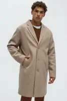 Out Of Control Wool Like Long Coat(Tan,S)