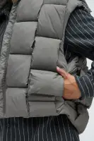 Donovan Weaved Puffer Vest(Grey,S)