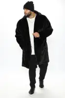 Cole Long Fur Coat(Black,S)