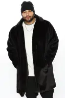 Cole Long Fur Coat(Black,S)