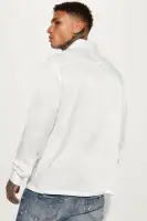 Time To Shine Long Sleeve Button Up Shirt(White,S)