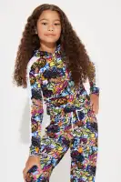 Mini All Over Print Cozy Knit Jogger Set II(Multi Color,7/8)
